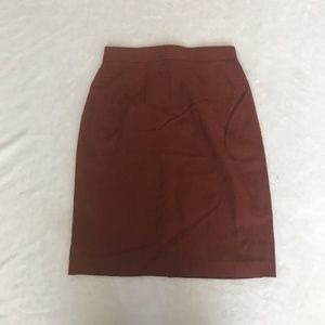 Burnt Orange Midi Work Skirt